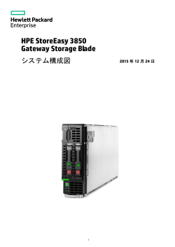 HPE StoreEasy 3850 Gateway Storage Blade システム構成図