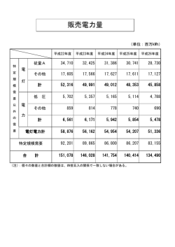 販売電力量