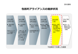 包括的アライアンスの進捗状況 包括的アライアンスの進捗状況
