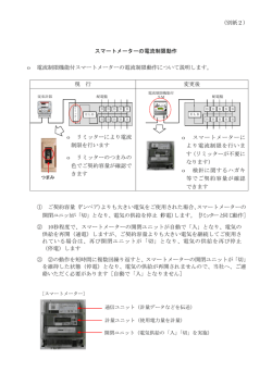 スマートメーターの電流制限動作