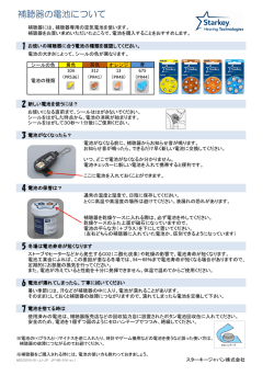 補聴器の電池について - スターキージャパン