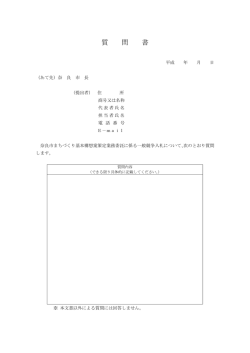 質問書(PDF文書)