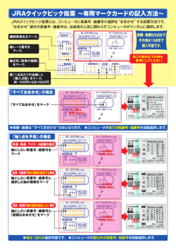 JRAクイックビック投票 ~専用マークカードの記入方夢轟~