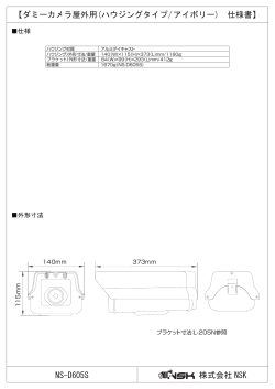 NS-D605S 【ダミーカメラ屋外用(ハウジングタイプ/アイボリー