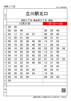 栄町二丁目 - 立川バス