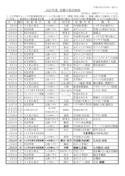 H27年度 活動日程計画表 - NPO法人 福岡グリーンヘルパーの会