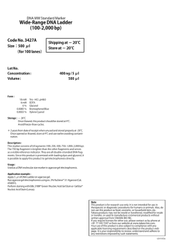 DL 2000 DNA Marker - Clontech Laboratories, Inc.