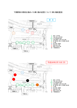 下関駅東口駅前広場のバス乗り場の変更について（乗り場配置図） 現 況