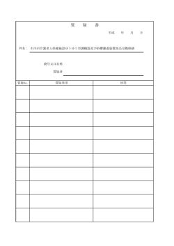 質 疑 書 - 市川市