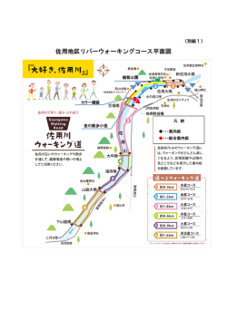 佐用地区リバーウォーキングコース平面図