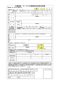 介護保険 サービスの種類指定変更申請書