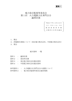 資料1 議事次第（PDF形式：160KB）