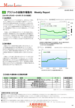ブラジルの金融市場動向 Weekly Report