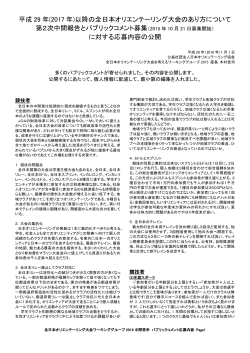 全日本オリエンテーリング大会を考える、パブリックコメント (pdf:264KB)