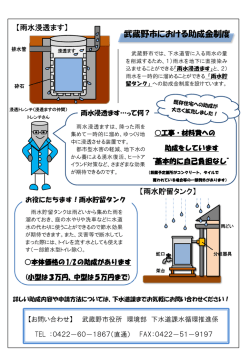 雨水浸透ます・雨水タンク助成お知らせ（PDF 188.4KB）