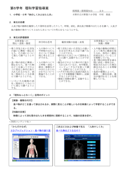 第6学年 理科学習指導案