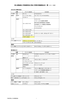 接着剤 シーラー等協会登録済み商品名一覧表各社別付