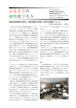 植物多様性保全ニュース No.11(PDF形式：747KB)