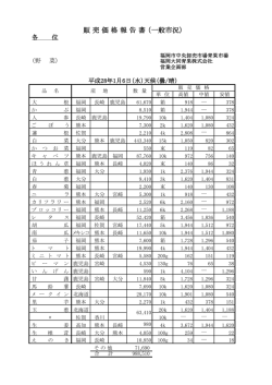 販 売 価 格 報 告 書 （一般市況）