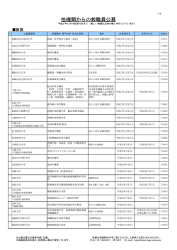 他機関からの教職員公募