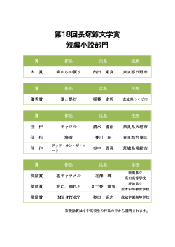 第18回長塚節文学賞小説部門（PDF：100.2KB）