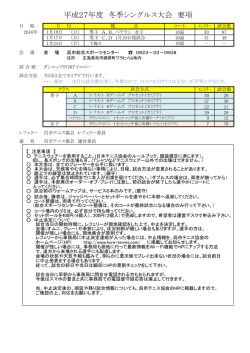 要項とドロー - 呉市テニス協会