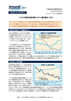 11 月の消費者物価指数（CPI）と雇用統計（日本）