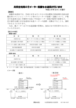 共同住宅等の子メーター設置を水道局が行います