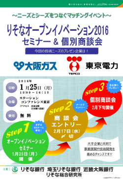 ～ニーズとシーズをつなぐマッチングイベント～
