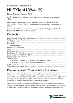 NI PXIe-4138/4139 Getting Started Guide