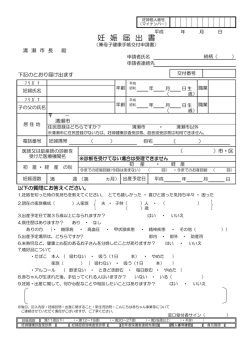 妊娠届出書（PDF:113 KB）
