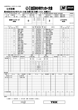 公式記録 - 日本サッカー協会