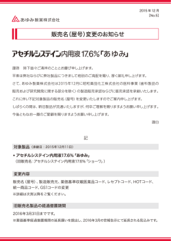 販売名（屋号）変更のお知らせ