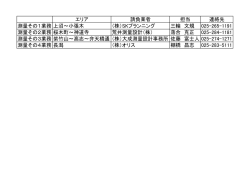 請負業者一覧（PDF形式 20 キロバイト）