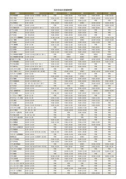 年末年始の営業時間