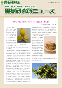 果樹研究所ニュース No.48 - 農業・食品産業技術総合研究機構