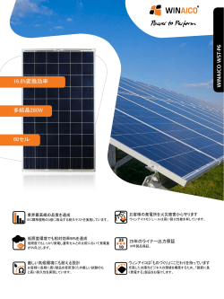 WINAICO データシートWSTシリーズ多結晶