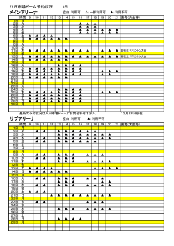 八日市場ドーム予約状況2月 [78KB pdfファイル]
