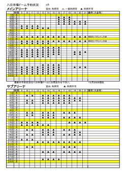 八日市場ドーム予約状況2月 [78KB pdfファイル]
