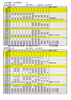 八日市場ドーム予約状況1月 [90KB pdfファイル]
