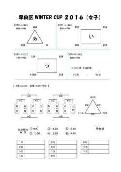 女子組合せ - 早良区ミニバス.web