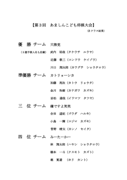 第3回あましんこども将棋大会