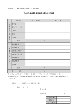 別紙様式（介護職員処遇改善加算の充当明細書) 充当科目 金 額(円