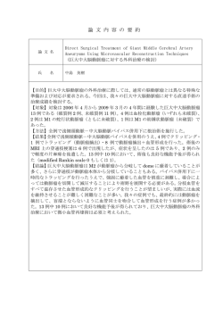 論 文 内 容 の 要 約