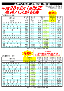 印刷用時刻表