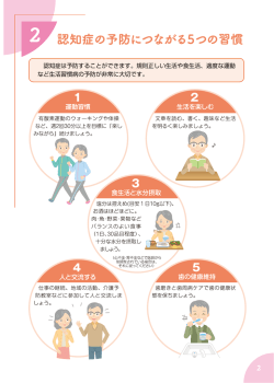 認知症の予防につながる5つの習慣 [281KB pdfファイル]