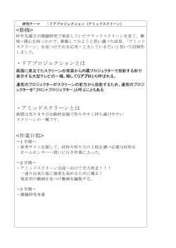 ・リアプロジェクションとは ・アミッドスクリーンとは
