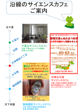 沿線のサイエンスカフェ ご案内