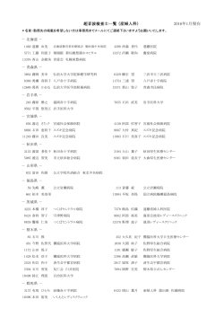 超音波検査士一覧 （産婦人科） 2016年1月現在