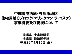 マリンタウン ラ･コスタ事業概要及び現状について